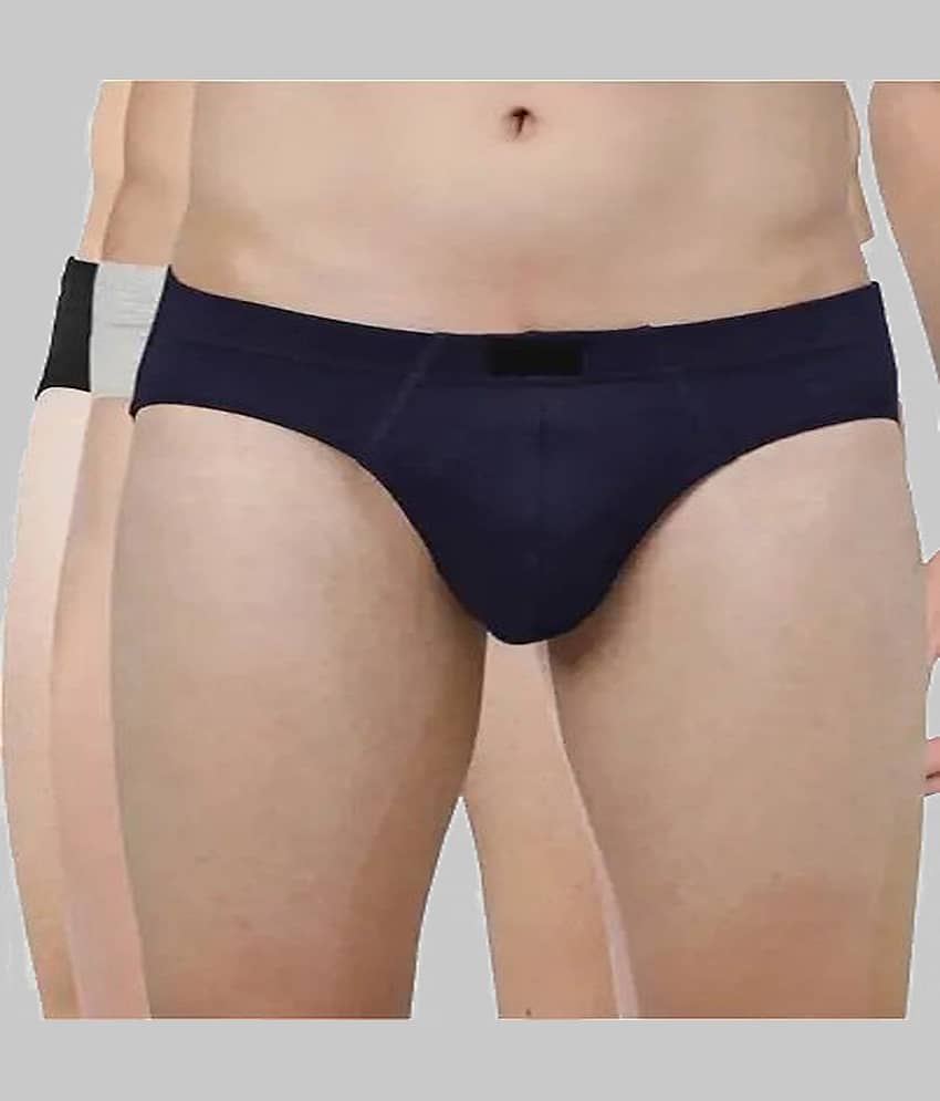 CAVENDRES Pack of 3 Cotton Blend Briefs For Men's ( Multicolor )