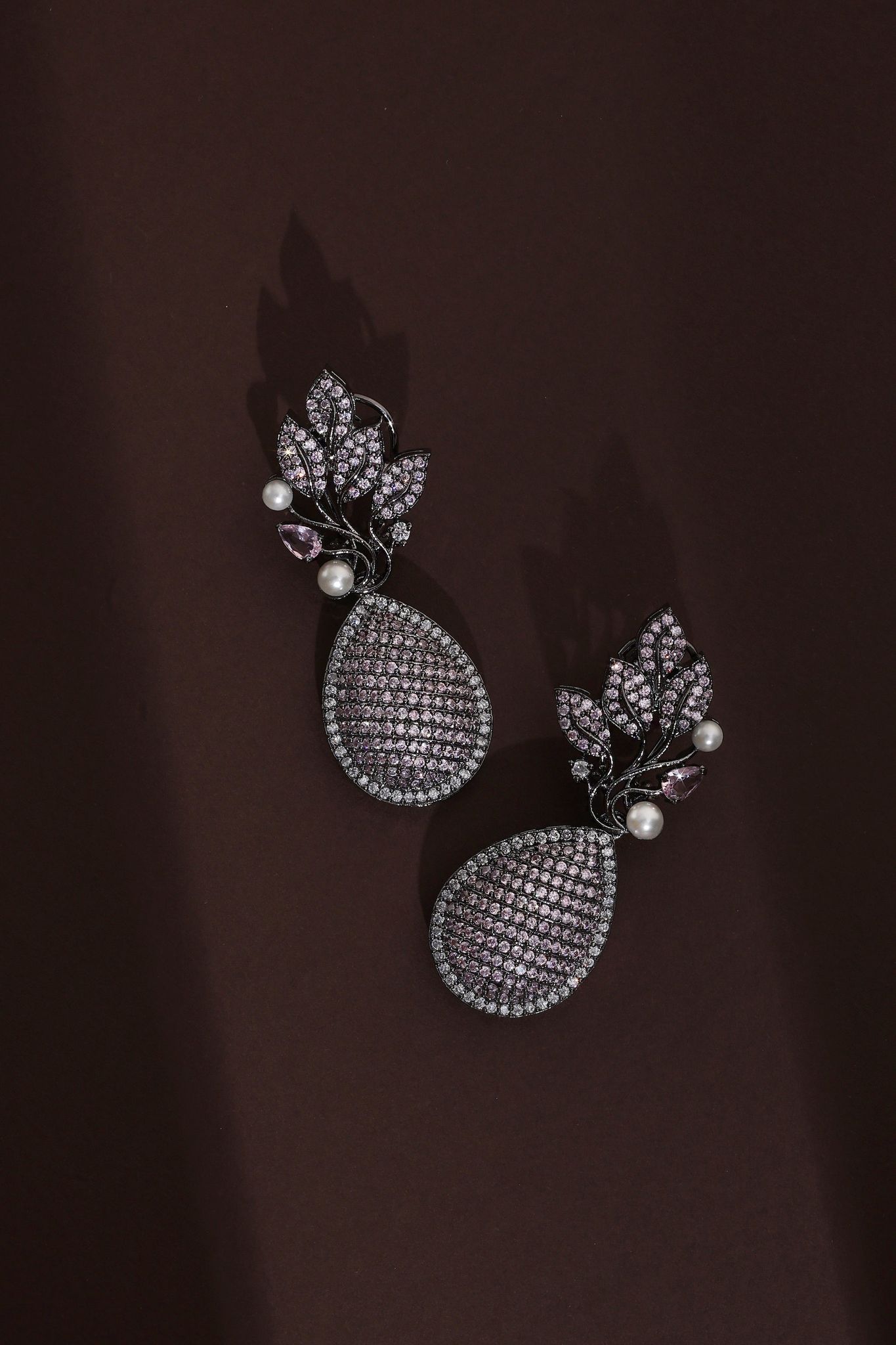 Julia Lavender Zirconia Dangler Earrings-Zirconia