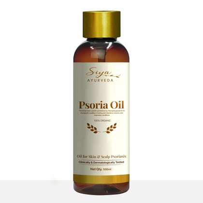 Siya Ayurveda Psoria Oil - Psoriasis Treatment for Sensitive Itchy Eczema Scalp | Anti-Dandruff Dermatitis Formula for Healthy Hair | Dr. Megha Chaturvedi Psoriasis Coconut Hair Oil - 100ml