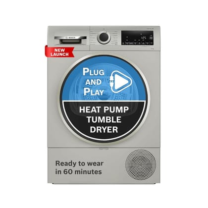 Bosch 10 kg Fully Automatic Front Load heat Pump Tumble Dryer | 100% Drying, 0% Effort | 5 Drying Options | Reduces 99.9% Allergens | Ready-to-Wear No Crease (2026 model, WQG2520XIN, Silver Inox) Bosch 10 kg Fully Automatic Front Load heat Pump Tumble Dr Bosch 10 kg Fully Automatic Front Load heat Pump Tumble Dryer | 100% Drying, 0% Effort | 5 Drying Options | Reduces 99.9% Allergens | Ready-to-Wear No Crease (2026 model, WQG2520XIN, Silver Inox) Bosch 10 kg Fully Automatic Front Load heat Pump Tumble Dr