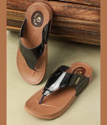 Cozy Wear Black Women's Thong Flip Flop