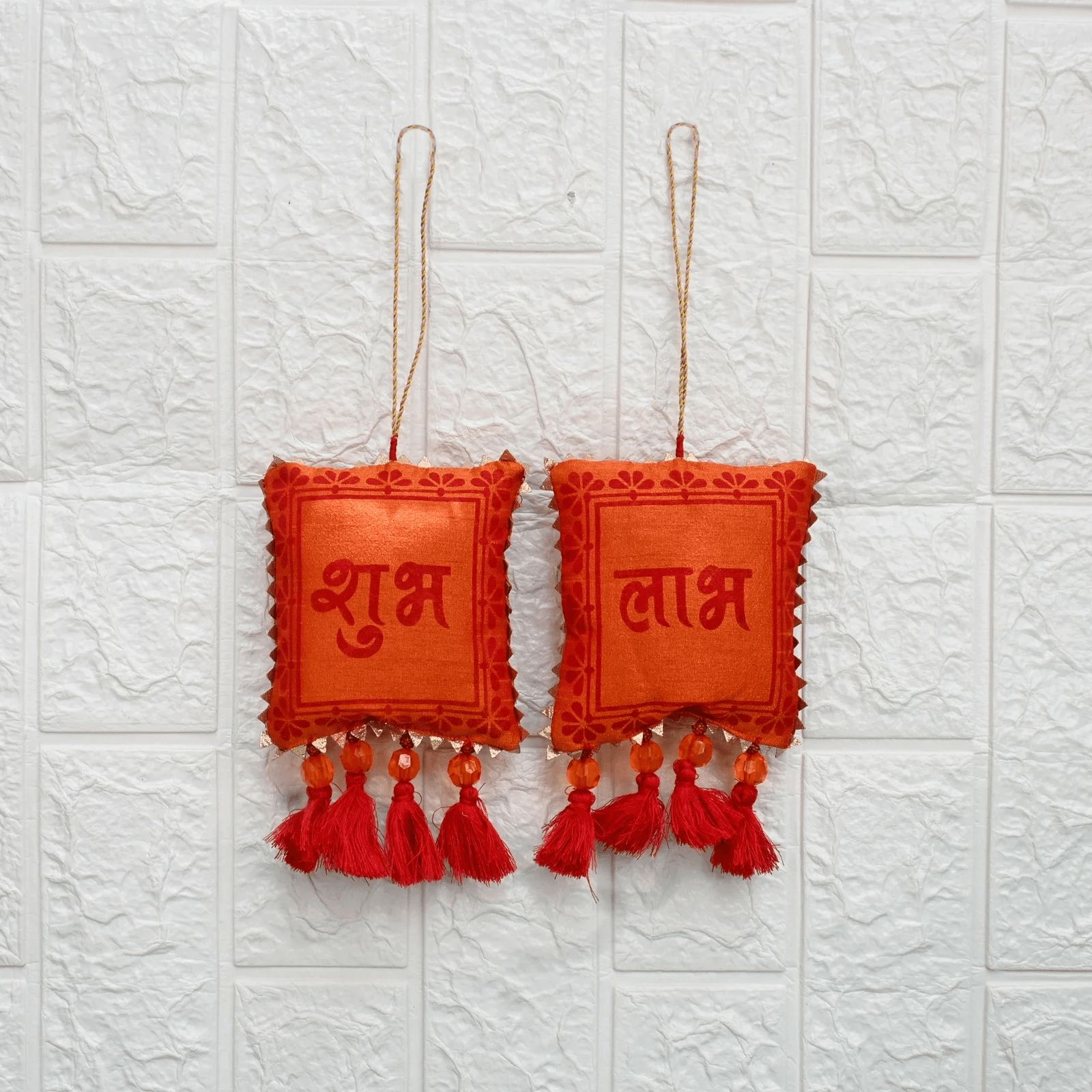 The Mohraj Sustainable Shubh Labh Hangings Orange