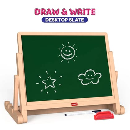 Funskool Giggles 4-in-1 Adjustable Draw N Write Desktop Slate | Easel