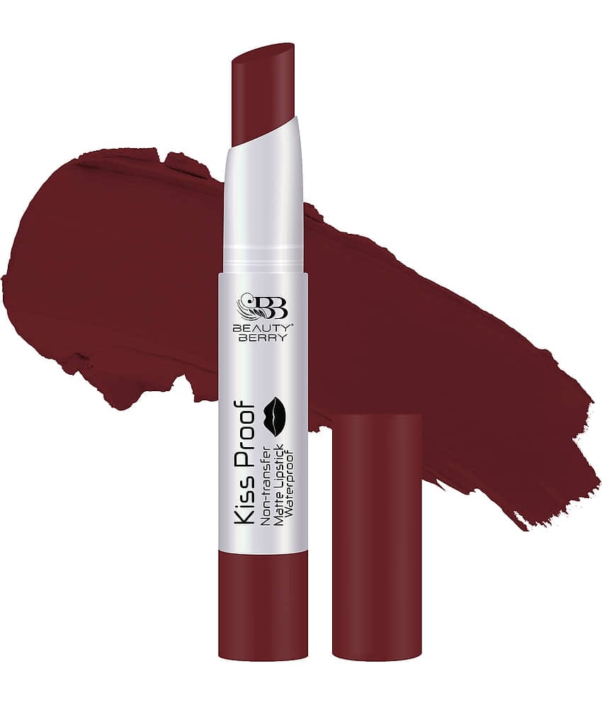 Beauty Berry Kiss Proof Matte Highly Pigmented Lipstick 2.1g, Rich Maroon (Shade - 14)