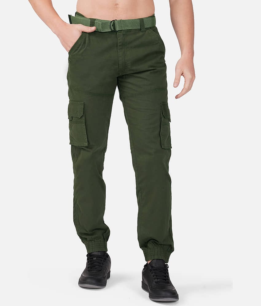 HYMEN LEGIONS Regular Flat Men's Cargos - Dark Green ( Pack of 1 )