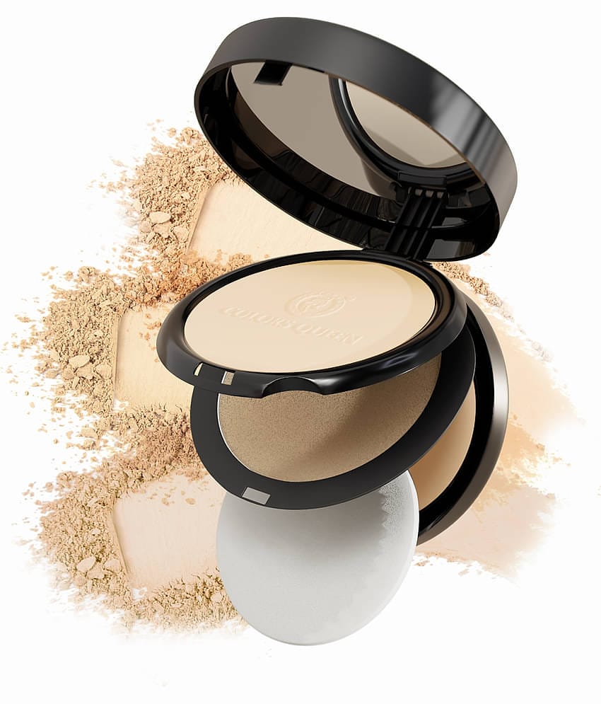 Colors Queen 3-in-1 Multi Effect Sun Block Compact Powder 30g, Natural Beige (Shade - 03)