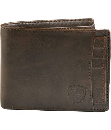 Keviv Brown Leather Men's Two Fold Wallet ( Pack of 1 )