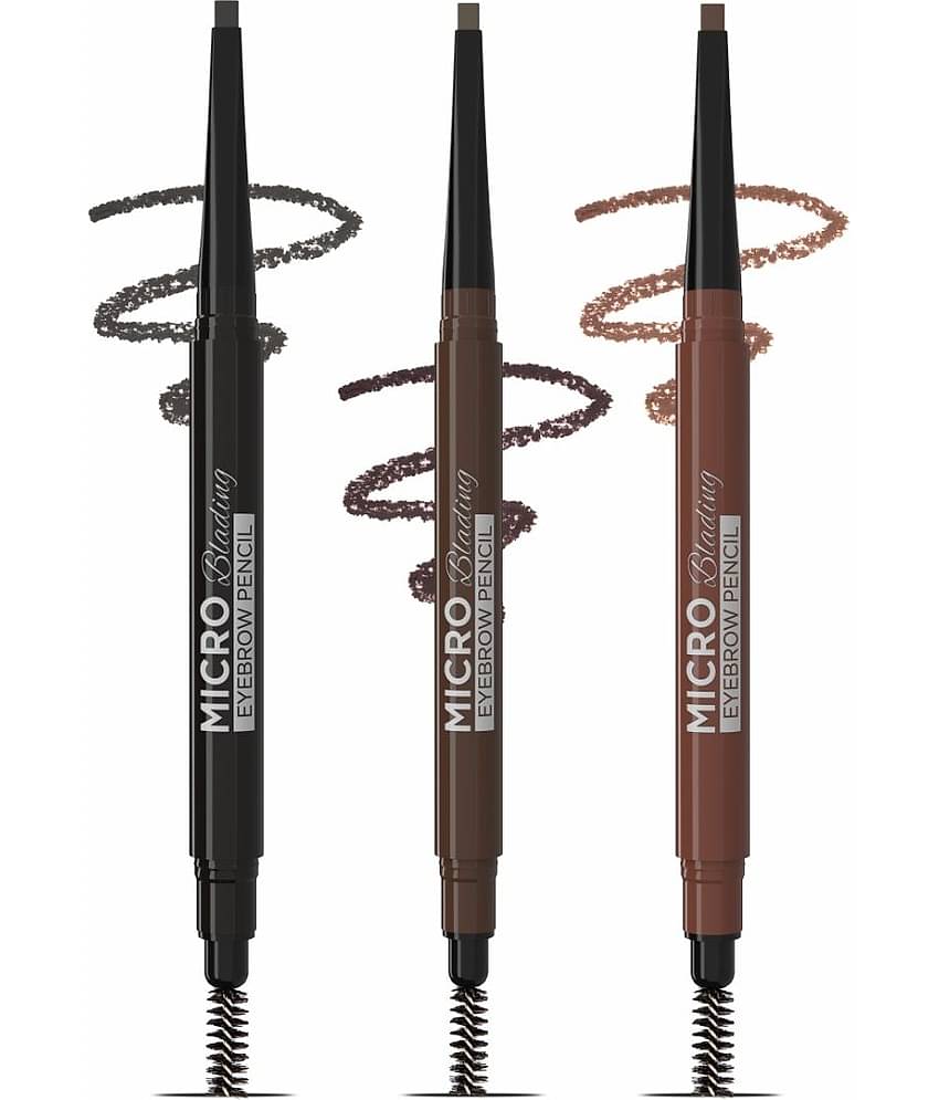 Glam21 MICRO BLADING EYEBROW PENCIL Brow Pencil Brown Pack of 3 1 g