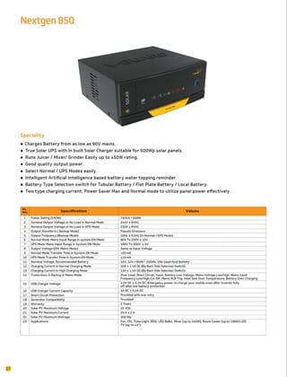 V-Guard Nextgen 850 Solar UPS (750VA / 600W) | True Solar UPS with Built-In Solar Charger | Reliable Power Backup V-Guard Nextgen 850 Solar UPS (750VA / 600W) | True Solar UPS with Built-In Solar Charger | Reliable Power Backup
