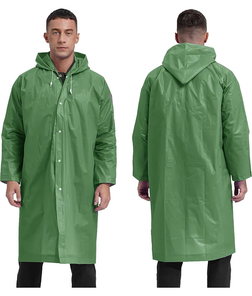 Infispace Green Nylon Men's Raincoat ( Pack of 1 )