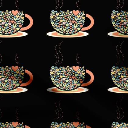 Heart cup of tea-Cotton