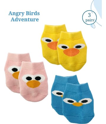 AIR GARB Pack of 3 Baby Boys Cotton Ankle Length Socks ( Multicolor )