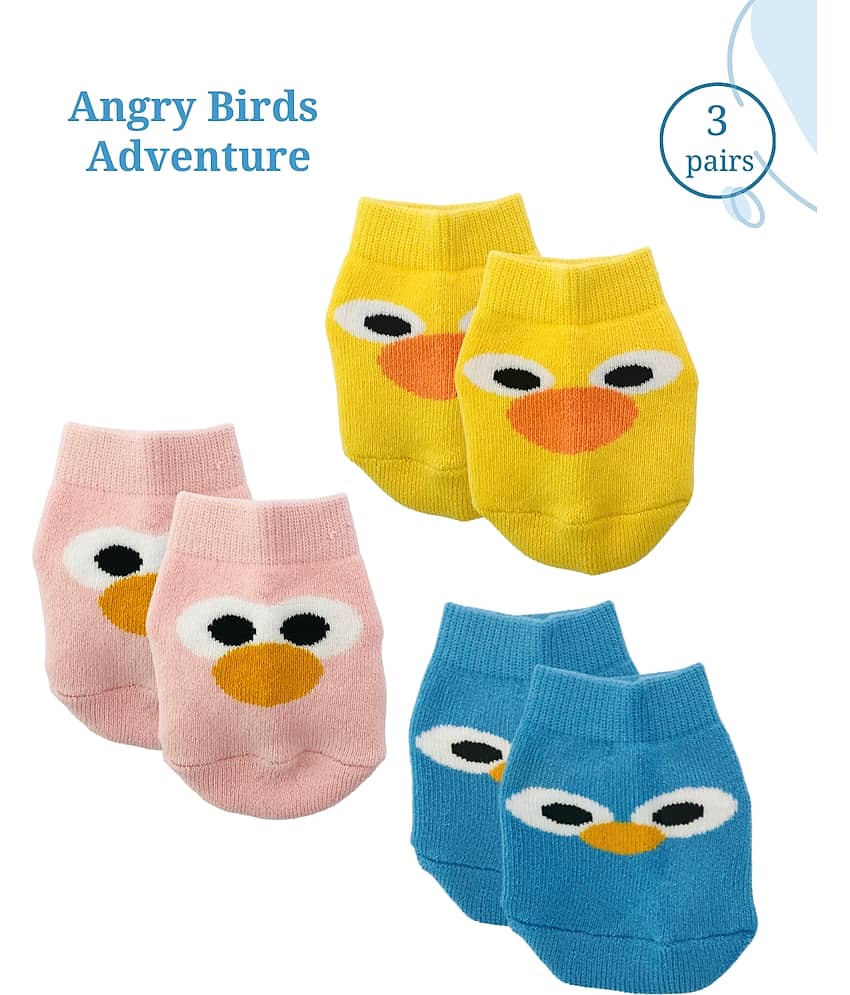 AIR GARB Pack of 3 Baby Boys Cotton Ankle Length Socks ( Multicolor )