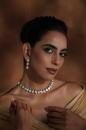 Nirja Mint Polki Necklace Set-Polki