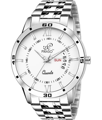 PIRASO White Stainless Steel Analog Men's Watch