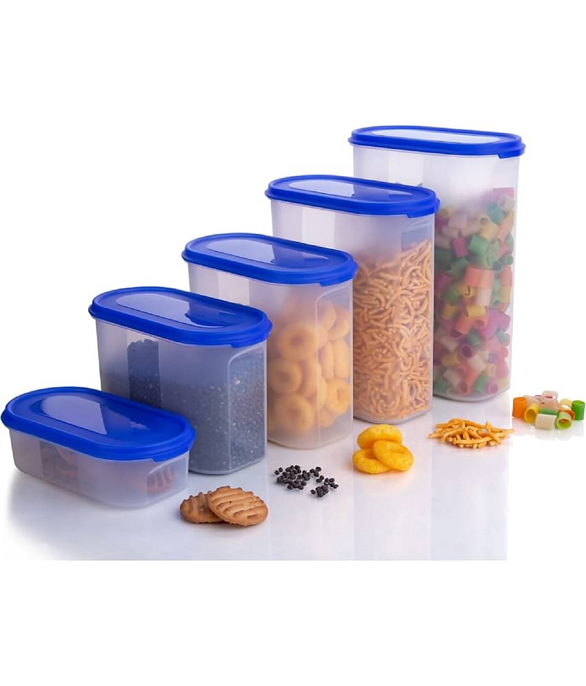 Analog kitchenware - Plastic Navy Blue Food Container ( Set of 5 - 7500 )