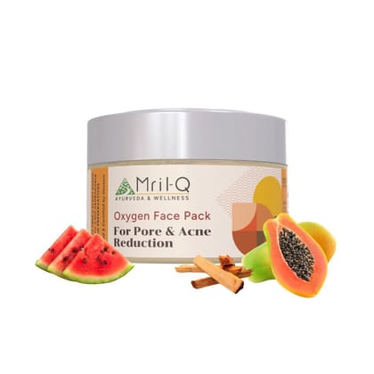 MrilQ Oxygen Face Pack | Pore, Acne & Oil Control | Daily Use | All Skin types (pack of 2)