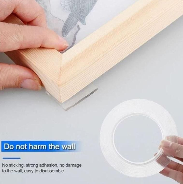 Transparent Adhesive Nano Tape, Removable Traceless Washable Gel Grip Tape, Multifunctional Double Sided Adhesive for Home Kitchen Office