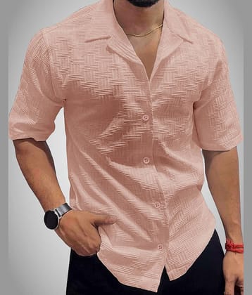 Eyebogler Polyester Regular Fit Popcorn Textured Half Sleeves Men's Casual Shirt - Green ( Pack of 1 )