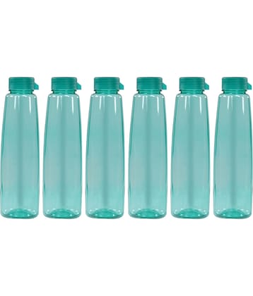 PearlPet Kohinoor-1000ML-BLUE-6PCS Blue Plastic Water Bottle 1000 mL ( Set of 6 )