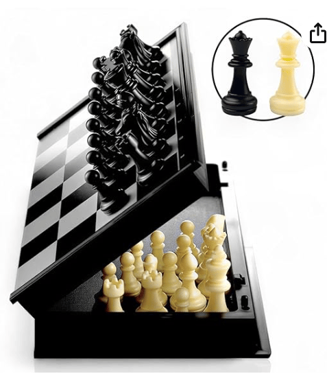 Blue Tick Magnetic Chess | 10-Inch Plastic Folding Board | Lightweight, Durable & Compact Design