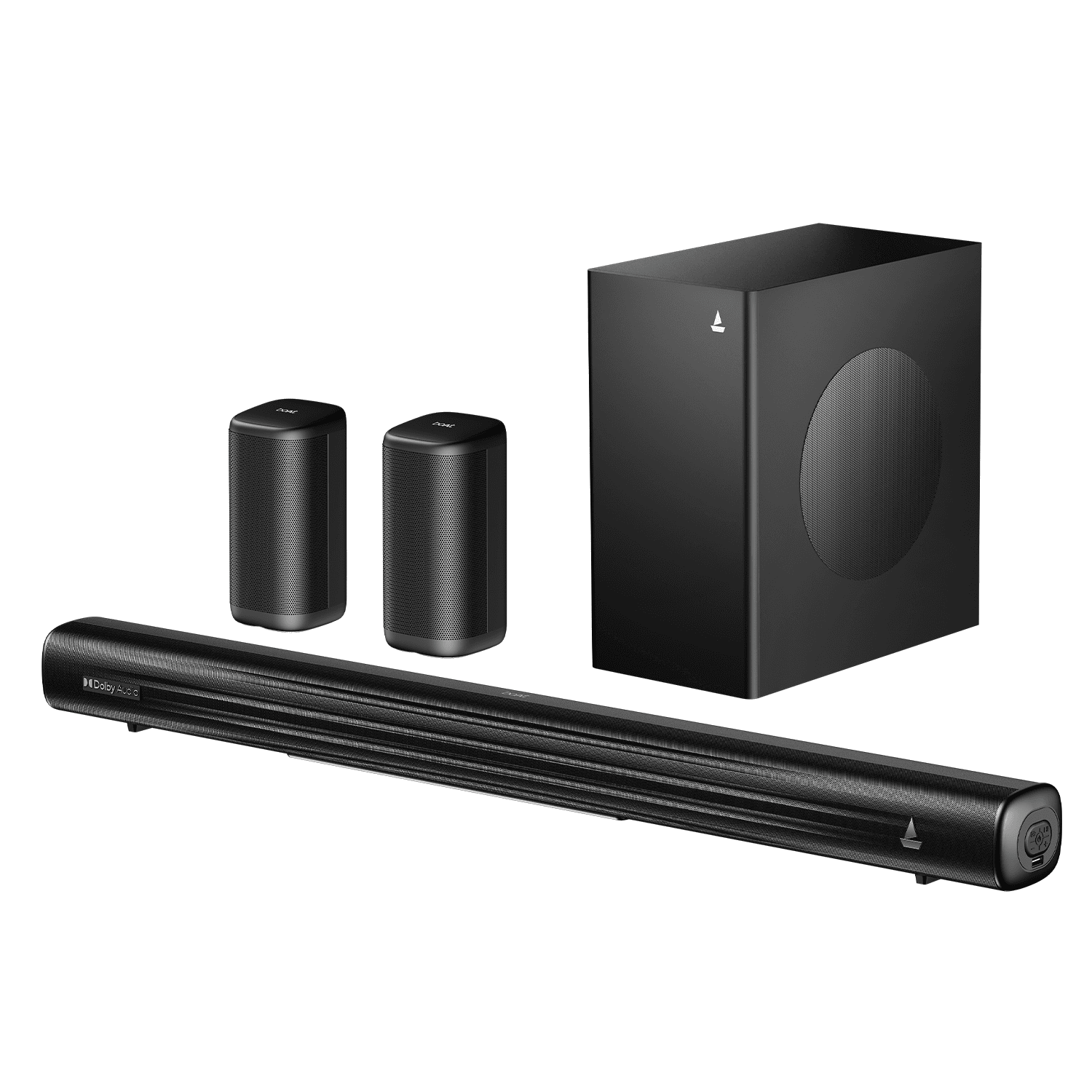 boAt Aavante Prime 5.1 5050D | 500W RMS Soundbar with Dolby Audio, Wired Subwoofer boAt Aavante Prime 5.1 5050D | 500W RMS Soundbar with Dolby Audio, Wired Subwoofer - Premium Black
