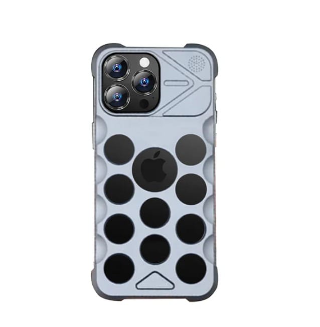 Thanos - Ultra Premium Titanium Inbuild Fragrance iPhone Metal Case - Silver iPhone 16 PRO MAX