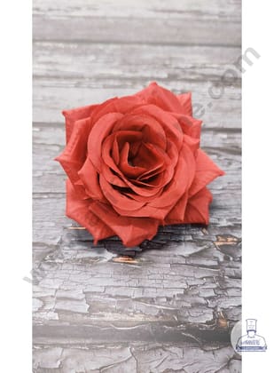 CAKE DECOR™ Large Rose Artificial Flower For Cake Decoration – Red ( 5 pc pack )