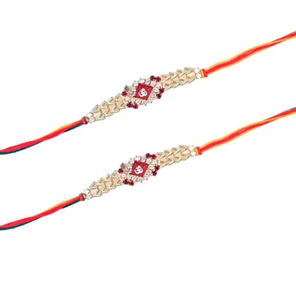 Rakhi - Stone Design | Rakhi Stylish Premium Combo for Bhaiya, Bhabhi, Brother, Bhai & Kids-Pack of 2