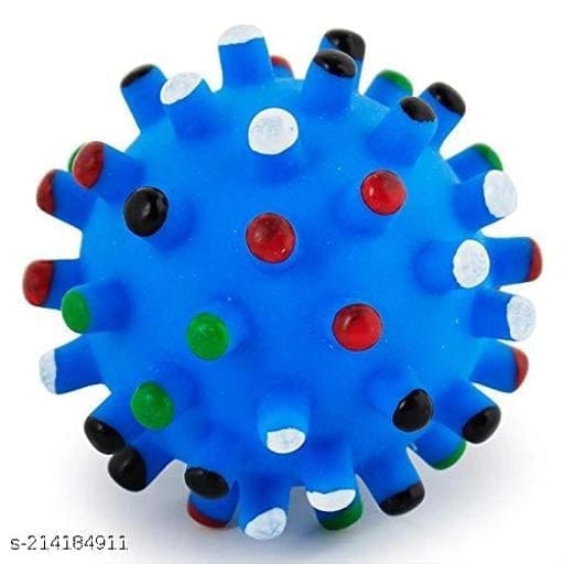 Teeth Cleaning Chewing Squeaky Ball for Pet (Blue)