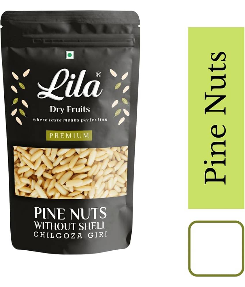 LILA DRY FRUITS Premium Pine Nuts Chilgoza 100 Gms Fresh Crunchy Nut For Cooking