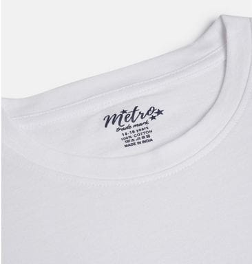 Boys White Pack of 2 Printed T-shirt