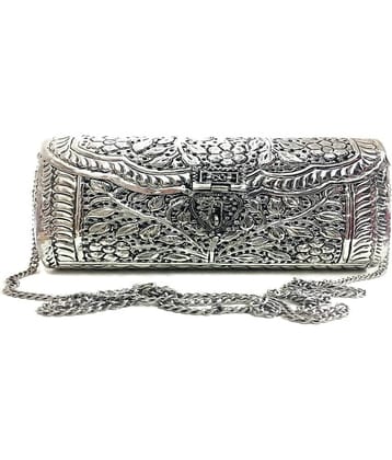 Shakuntla Vintage Sling Bag PU Set of 1 ( Silver )