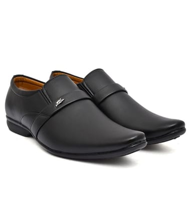 Mens Faux Leather Formal Shoes Size 8 (Black)