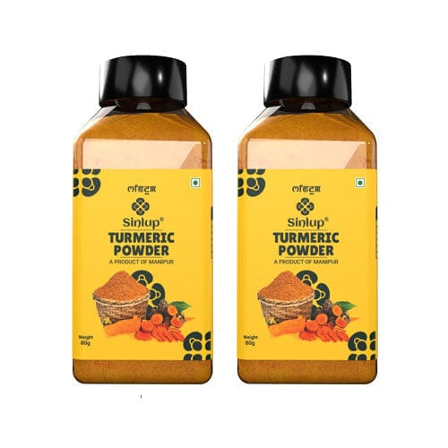 Turmeric Powder, 80g (Jar) | Sinlup (Pack of 2)-Pack of 2