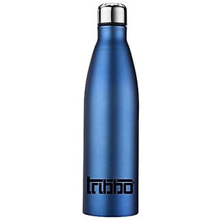 TRIBBO Stainless Steel Water Bottle 1 litre Water Bottles For Fridge School,Gym,Home,office,Boys   Girls Kids Leak Proof(BlueSTEEL CAP SET OF 1 1000 ML Model-Cola)