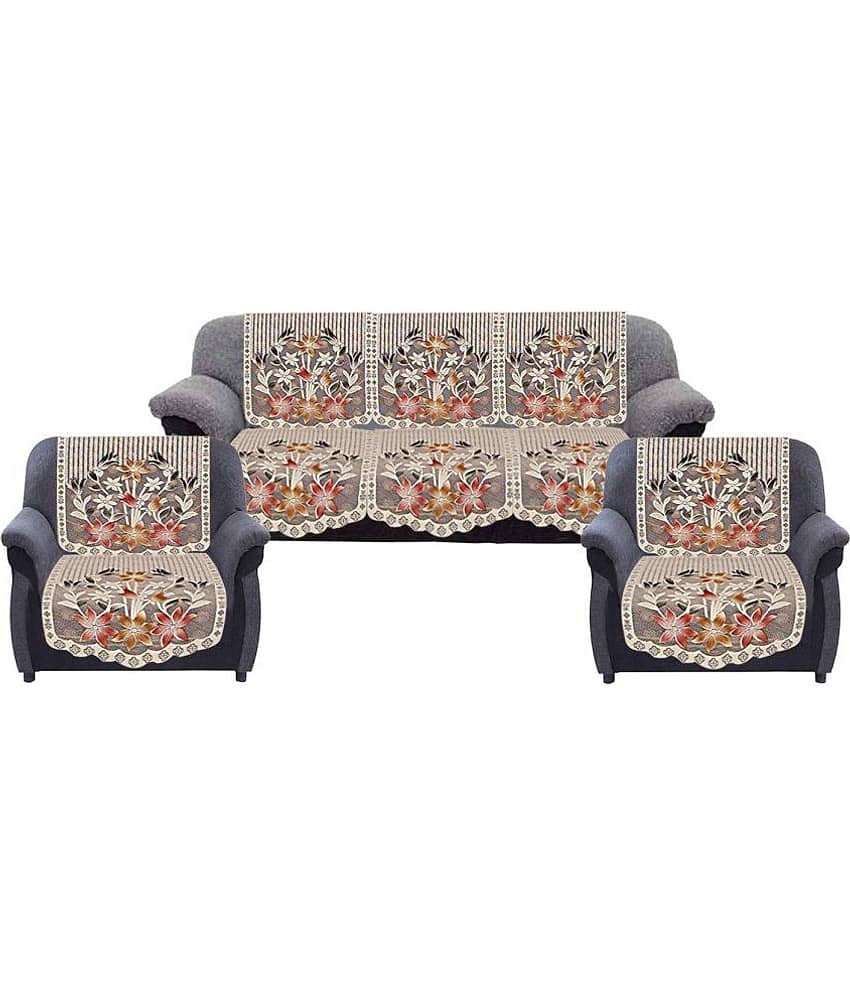 - 5 Seater Polyester Sofa Cover ( Pack of 6 )