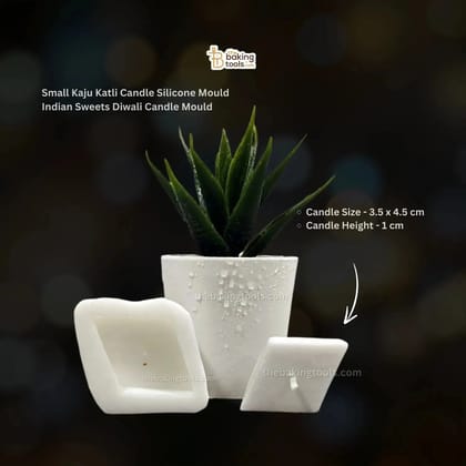 Small Kaju Katli Candle Silicone Mould Indian Sweets Diwali Candle Mould HBY822