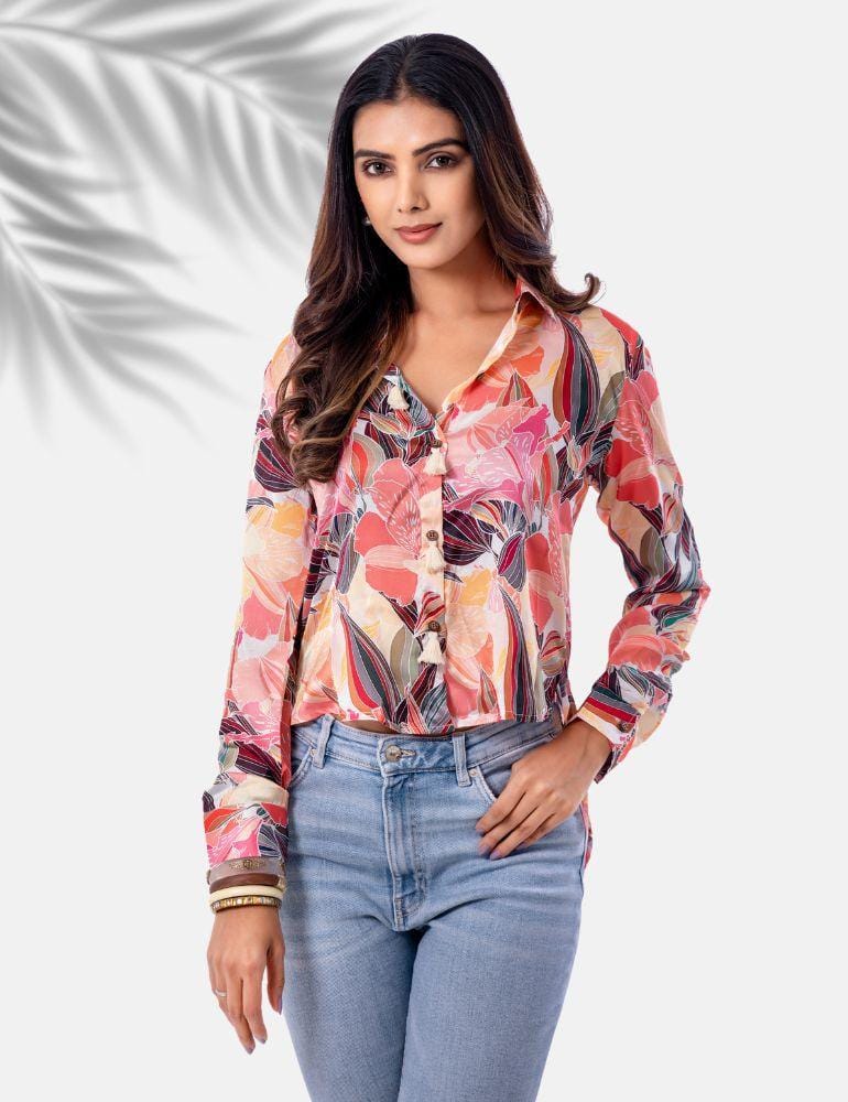 Garden of Eden High-Low Shirt-M