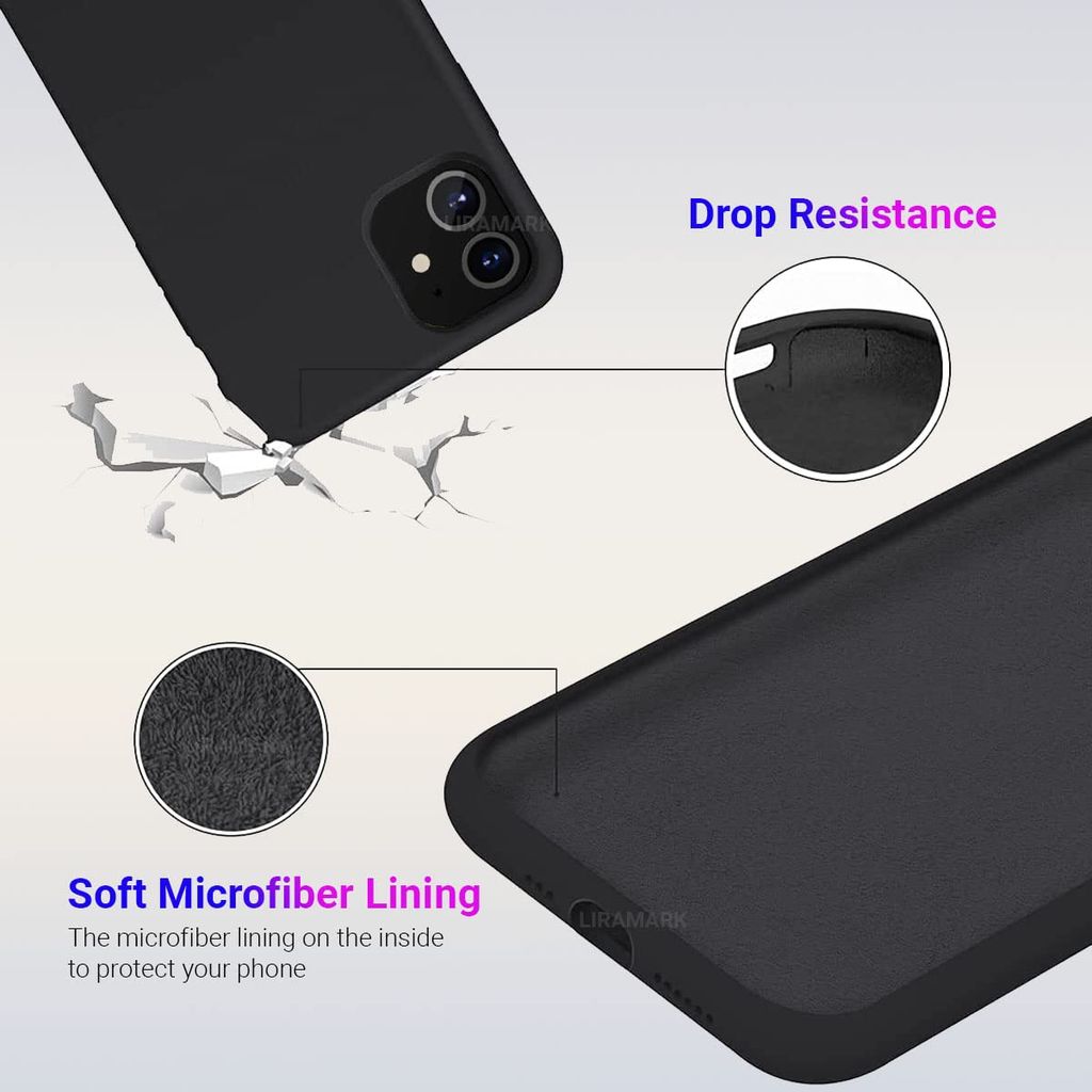 LIRAMARK Liquid Silicone Soft Back Cover Case for Apple iPhone 11