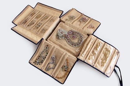 Jewellery Organiser - Big (BJ4) Blue Garden
