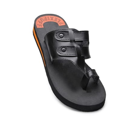 Unisex Rubber Lightweight Slippers for Effortless Style Size 8 (Black)