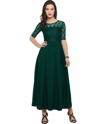Sheetal associates Women Crepe Solid Gown ( Red )