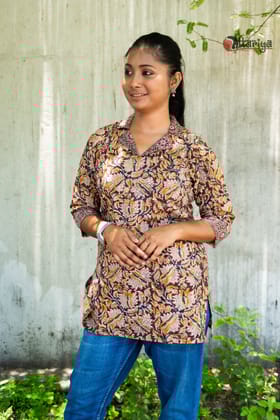 Kalamkari Beige Kurta