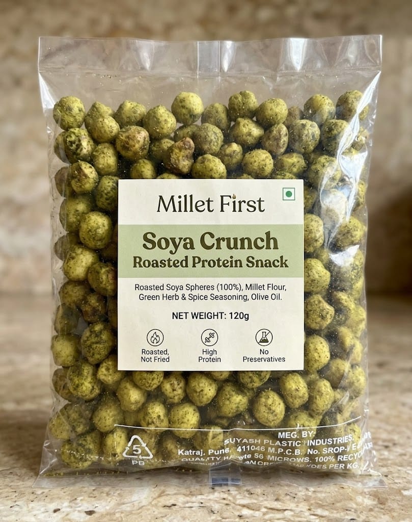 Millet First Soya Crunch Roasted Protein Snack 120g
