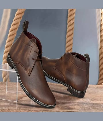 VATELIO Brown Men's Casual Boots