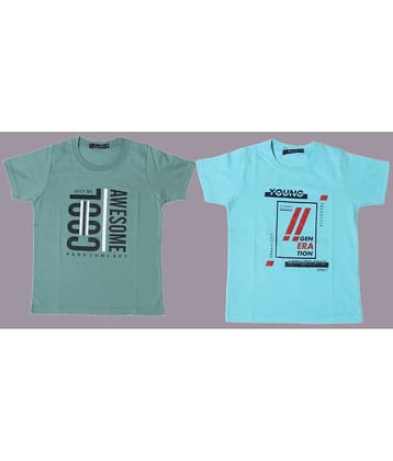 NEUVIN Pack of 1 Boys Cotton T-Shirt ( Multi Color )