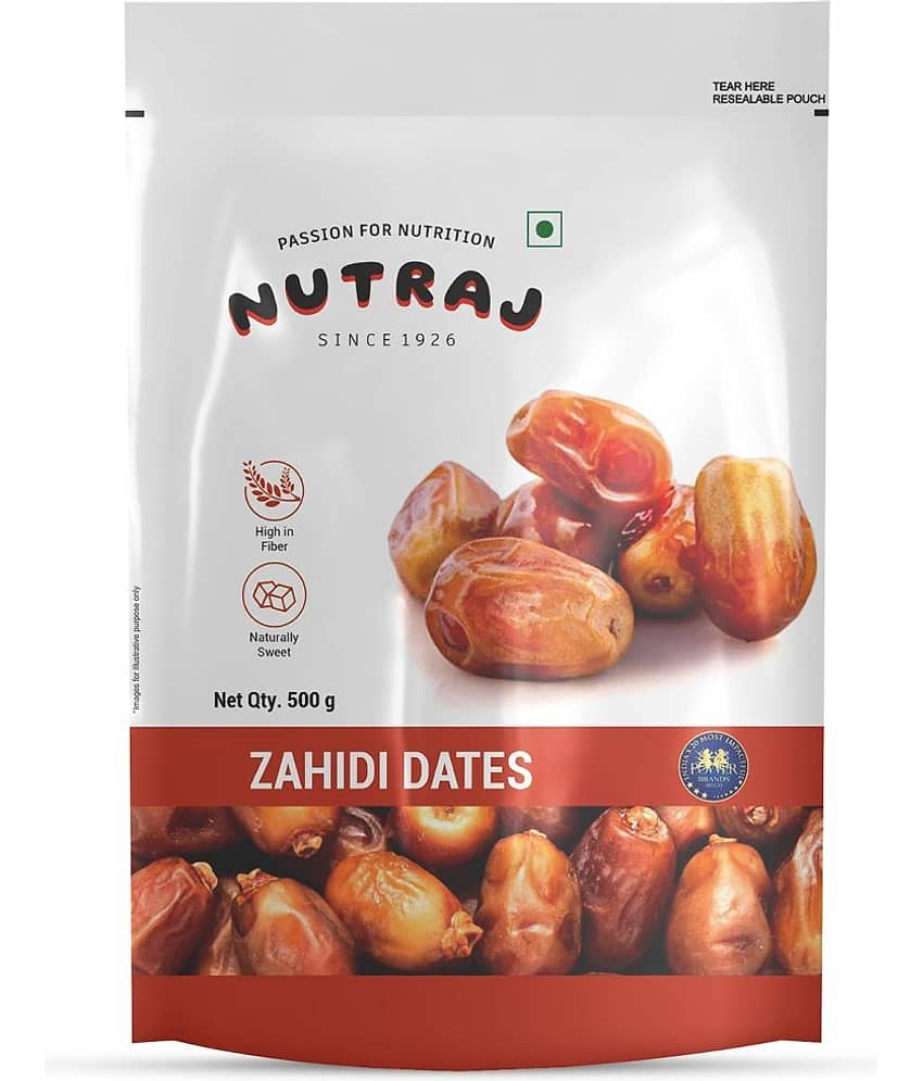 Nutraj Zahidi Dates 500g Pouch | Khajur