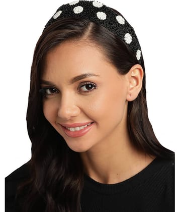 Anekaant Black Floral Silk Scarves