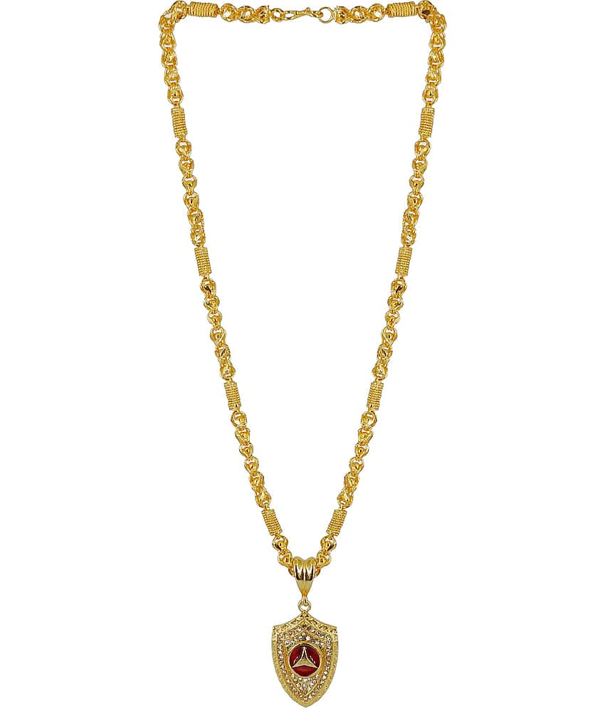 SHANKH-KRIVA - Golden Pendant ( Pack of 1 )